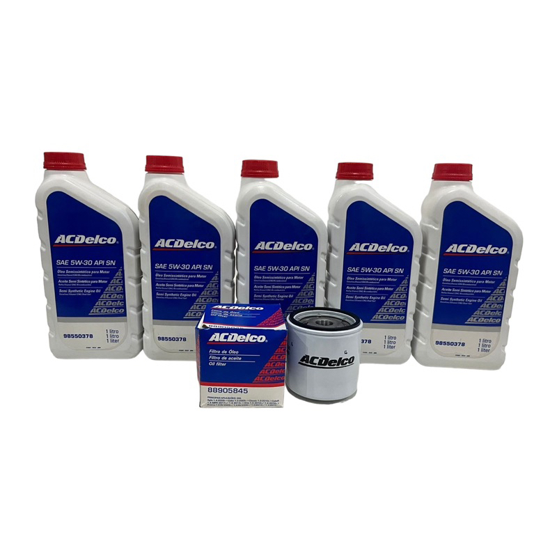 Kit troca de óleo com filtro oleo 5w30 semissintético S10 Astra Vectra Zafira flex Acdelco GM
