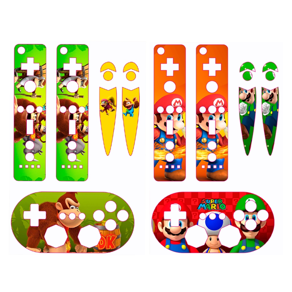 Skin Adesiva Controles Nintendo Wii - Donkey Kong e Mario