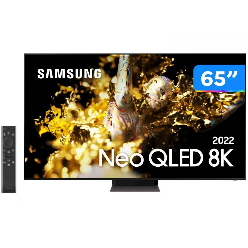 Smart TV 65” 8K Neo QLED Samsung VA Wi-Fi - Bluetooth Alexa Google Assistente 4 HDMI 3 USB