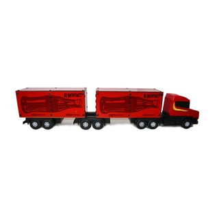 Caminhão Bitrem Baú Madeira Carreta Brinquedo Gigante 1,30m