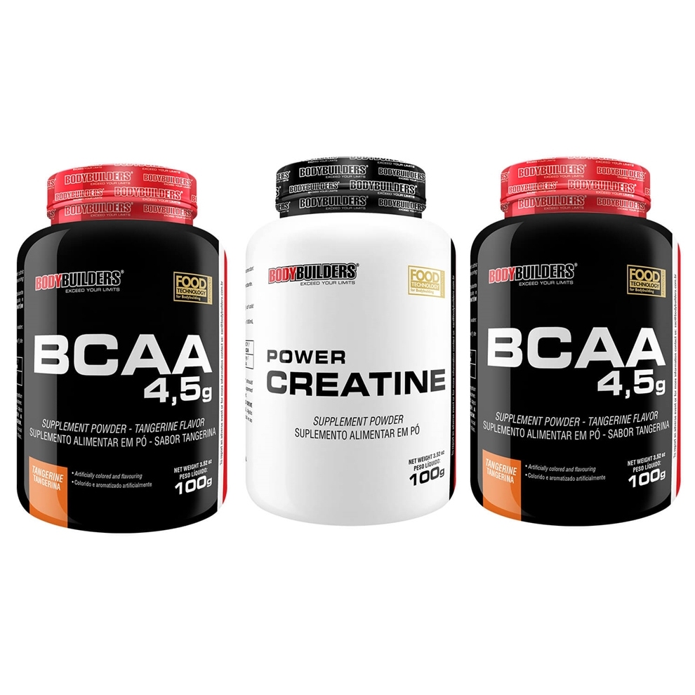 KIT 2x BCAA 4.5 100g + Power Creatina 100g - Bodybuilders