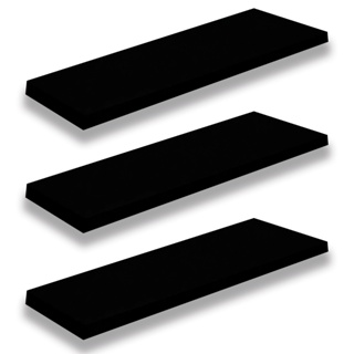 Kit 3 Prateleiras Decorativa 60x20 Cozinha - Cor: Preto em Oferta na Shopee