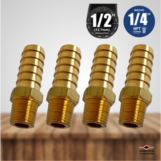 4 Espigão Rosca Macho NPT 1/4 X Mangueira 1/2 Aço P/ Compressor De Ar e Água em Oferta na Shopee