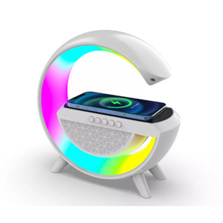 Luminária Rgb Caixa Som G Speaker Carregador Indução