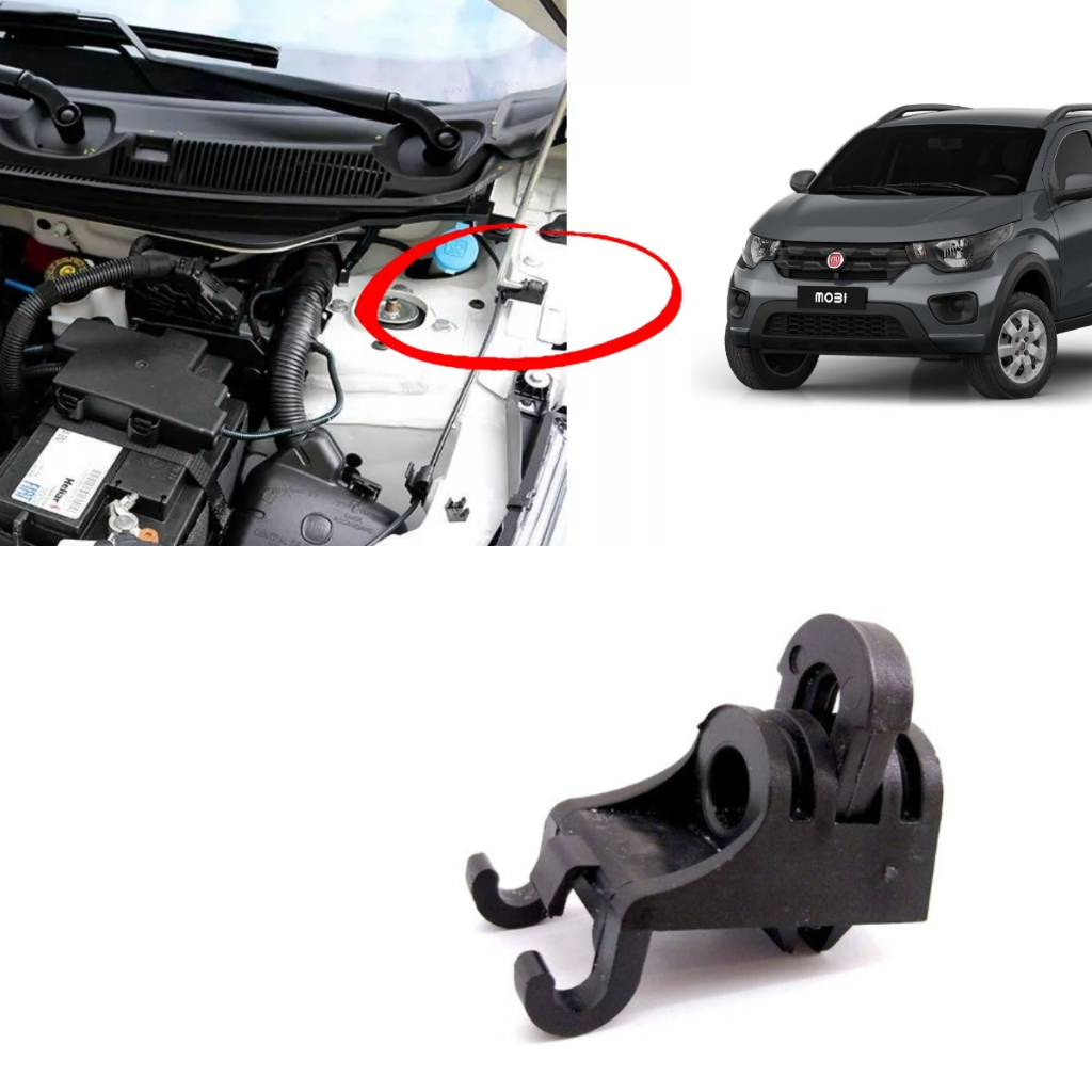Suporte Trava Presilha Vareta Capo Fiat Mobi Original