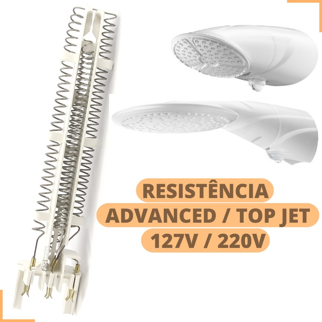 Resistência Advanced Top Jet Chuveiro Lorenzetti 220V (7500W) - 127V (5500W)