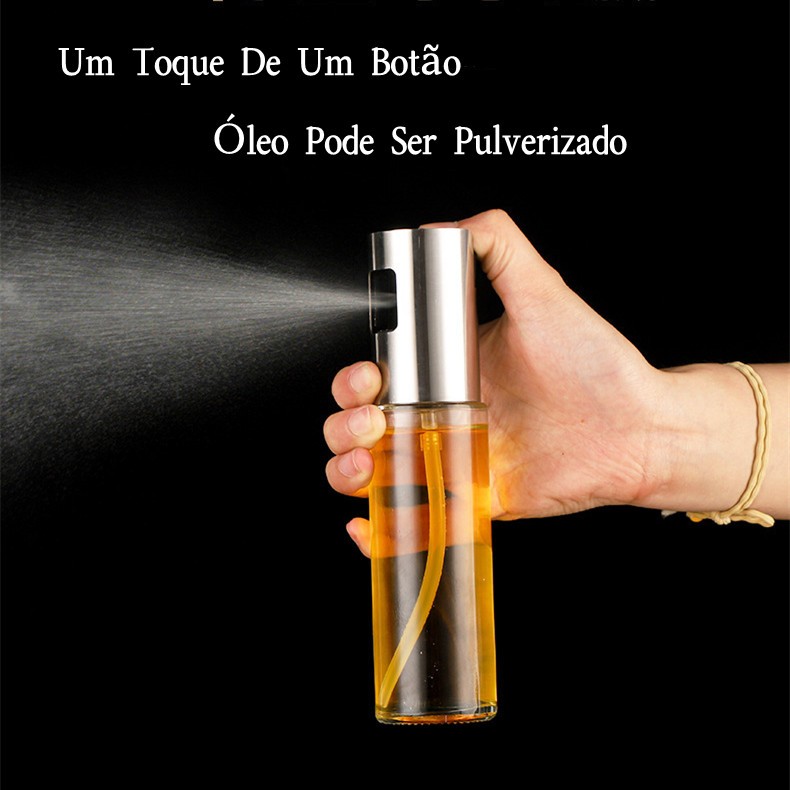 5 Unidades Spray Pulverizador Vidro Inox Borrifador Azeite Vinagre Essenciais De Pratos Cozinha