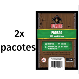 2x Pacotes - Sleeve Padrão Bucaneiros (63,5×88mm) em Oferta na Shopee