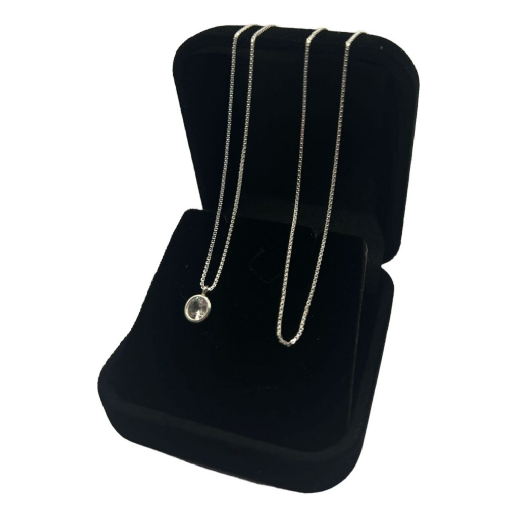 Colar Ponto de Luz Redondo Feminino em Prata 925 em Oferta na Shopee