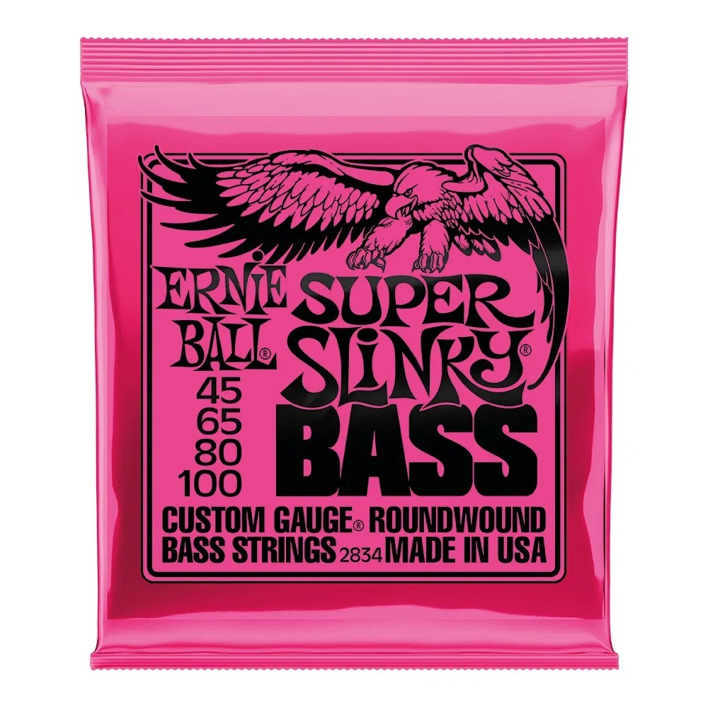 Encordoamento Contrabaixo Ernie Ball 4 Cordas Super Slinky 0.45 Corda de Baixo Melhor Preço Promoção Jogo Cordas para Baixo Fender Squier Eagle Condor Tagima Tjb Todos Tagimas Ibanez Music Man Menphis Cort