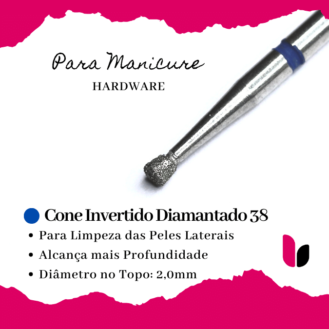 38-Broca Diamantada - Mini Cone Invertido