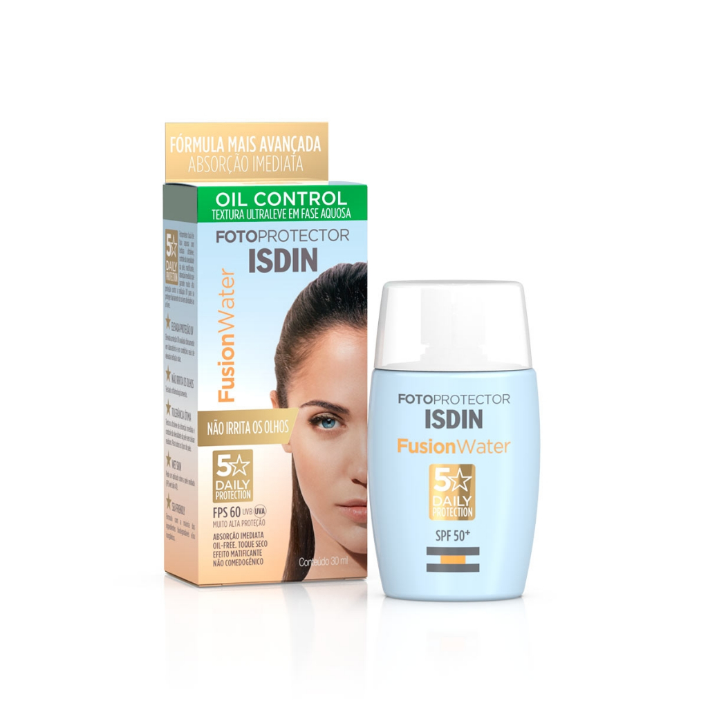 Protetor Solar Facial Isdin Fusion Water Star FPS60 com 30ml