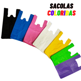 100 Sacolas Plásticas Reforçadas 30x40 / 38x50 / 50x60 (P, M e G) - Sacolinhas para Lojas e supermercados em Oferta na Shopee
