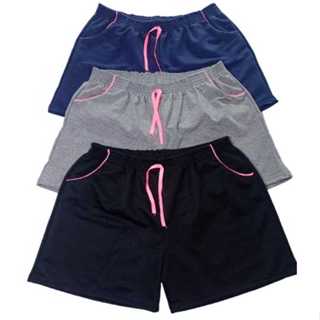 kit 3 Shorts Feminino Cintura Alta