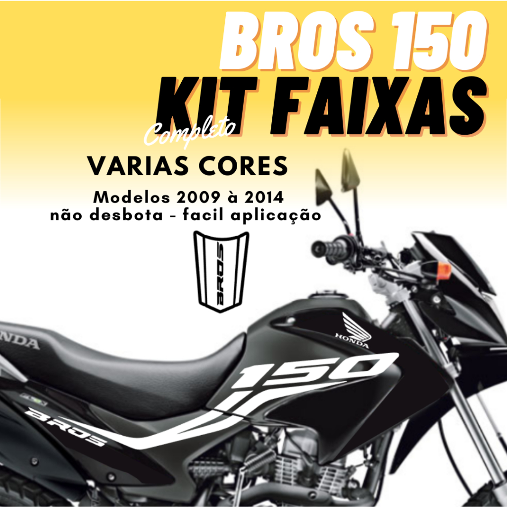 kit adesivo bros 150 2009 / 2014 COM GRAVATA personalizado em Oferta na Shopee