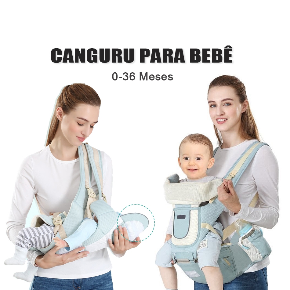 Canguru Para Bebê Ergonômico Com Assento Varias Cores Coisas De Bebê