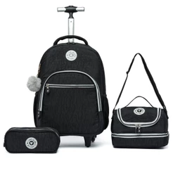 Kit Mochila Feminina Estojo Lancheira Reforçada