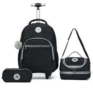 Kit Mochila Feminina Estojo Lancheira Reforçada