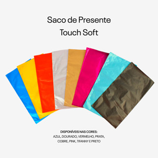 Saco de Presente Soft Touch Texturizado Presentes Embalagem 15x29 ao 35x55 C/50Un