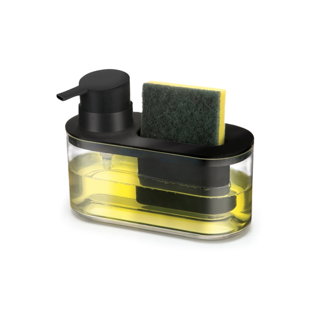Dispenser Sabão Porta Detergente e Bucha Organizador de Pia Suporte de Esponja