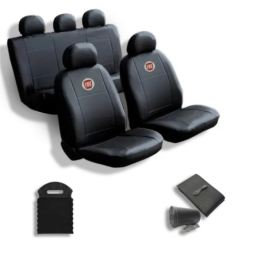 Capas De Banco Carro Couro Fiat Pálio Uno Siena Cronos Argo Bravo Brava Tempra Marea Punto + Volante