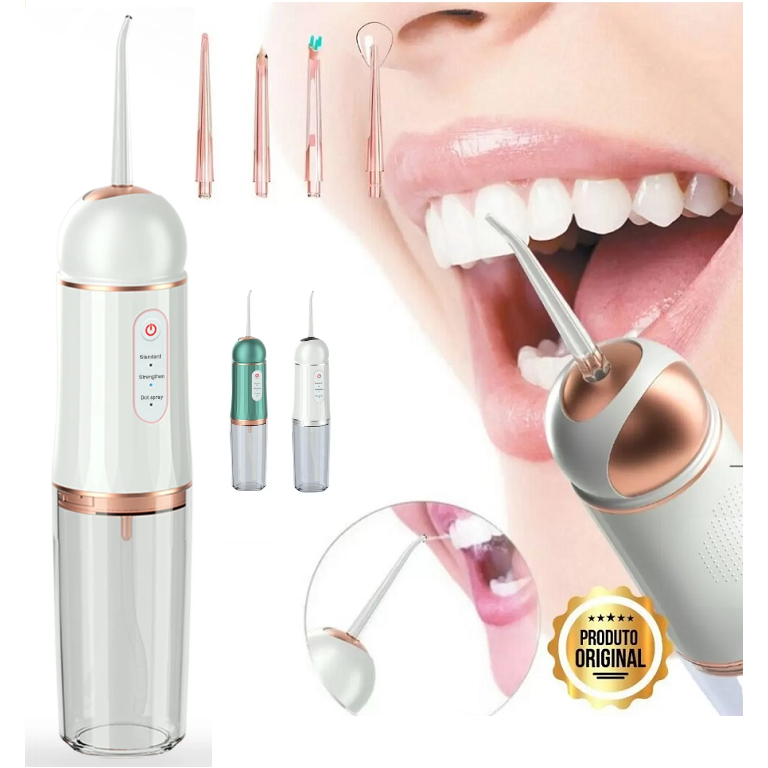 Irrigador Dental Oral Portátil Recarregável USB Promoção Limpeza Bocal Jato Forte