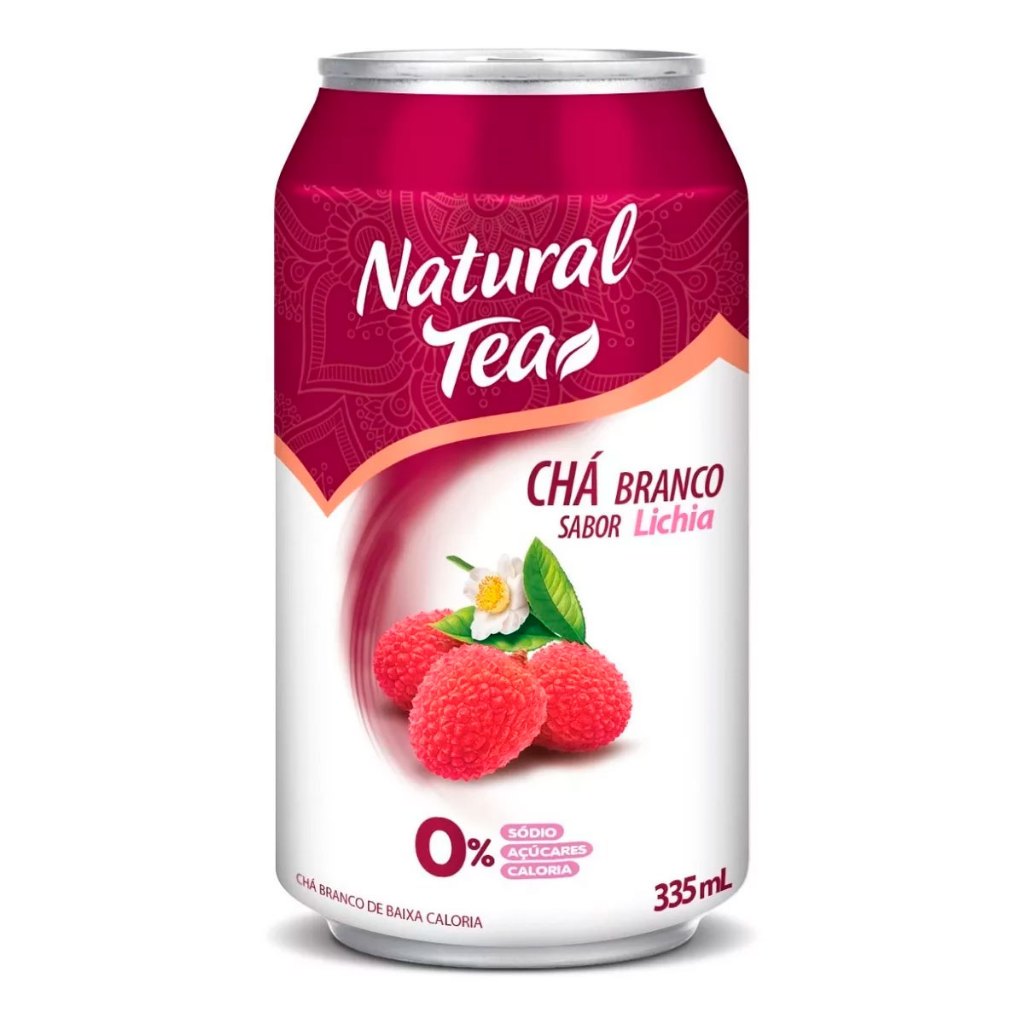 Chá Branco Sabor Lichia Zero Açucar 335 ML Refrescante Natural Tea