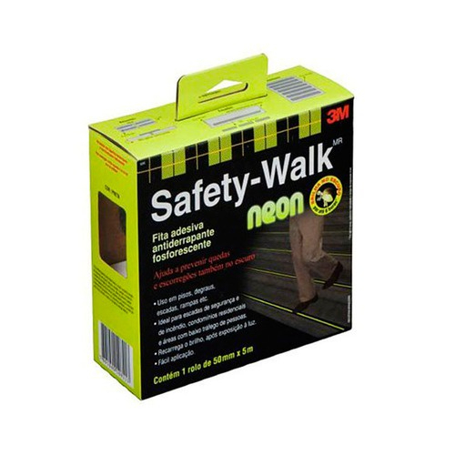 Fita Antiderrapante Neon/fluorescente 3m Safety Walk 50mmx5m