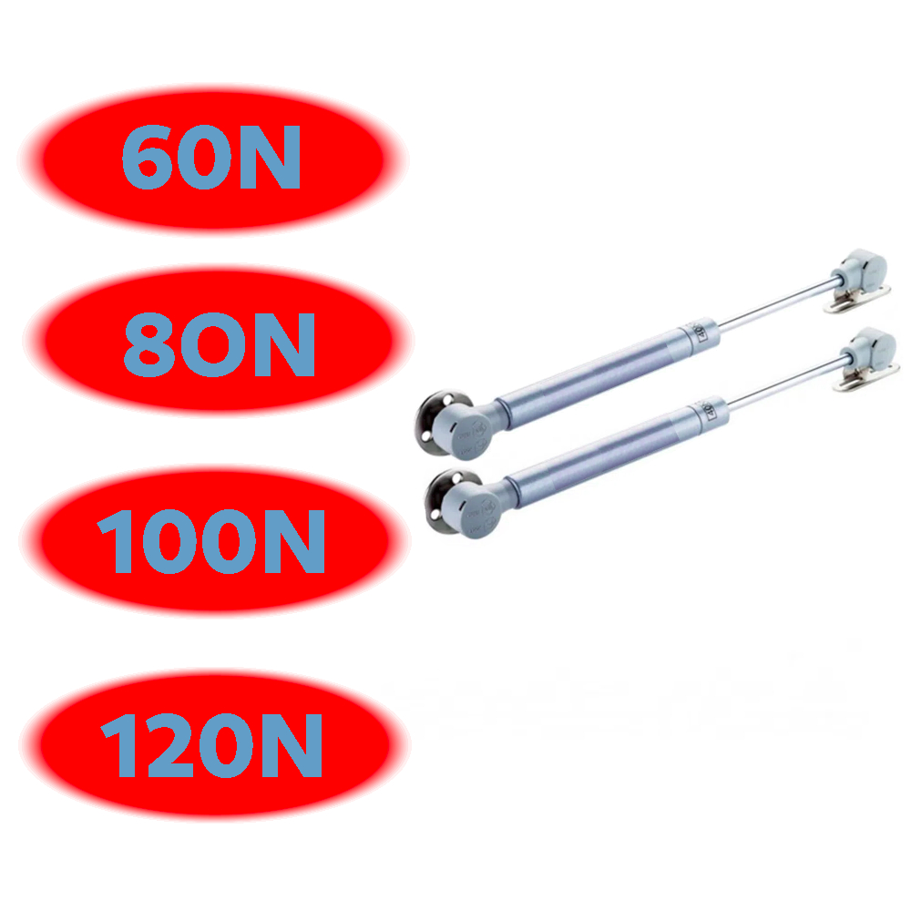 2 Unidades Pistão amortecedor A Gás P/ Porta de armário e móveis 60N/80N/100N/120N abre p/ cima