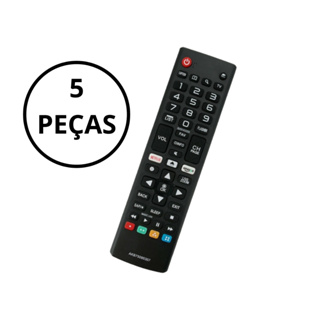 KIT 5 CONTROLE REMOTO PARA TV LG Smart Netflix Prime Pronta Entrega em Oferta na Shopee