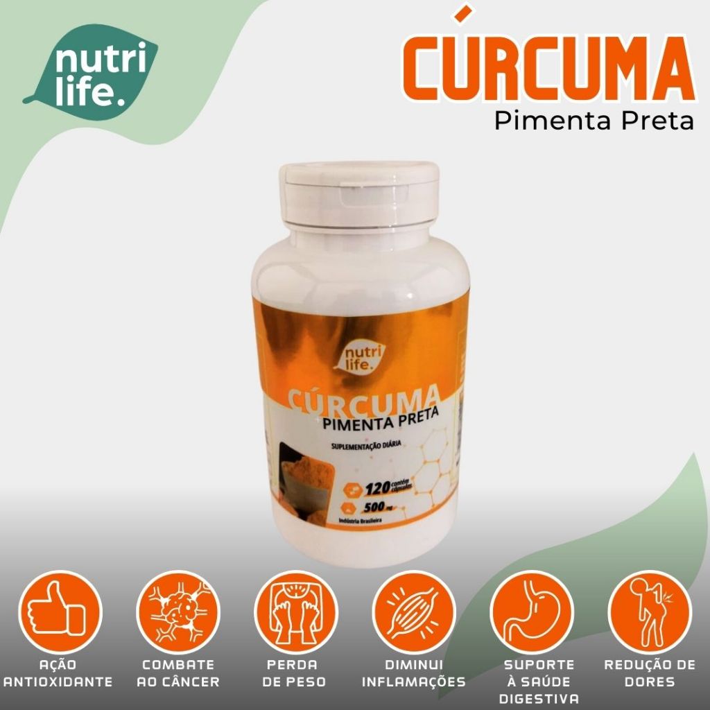 1UN CURCUMA COM PIMENTA PRETA 120 CAPSULAS 500MG