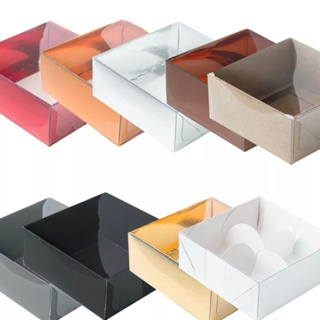 KIT Caixa para 4 Doces PVC 4 (8,5x8,5x4cm) ASSK// em Oferta na Shopee