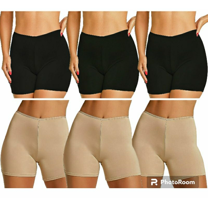 Kit 6 Shorts Segunda Pele Anágua