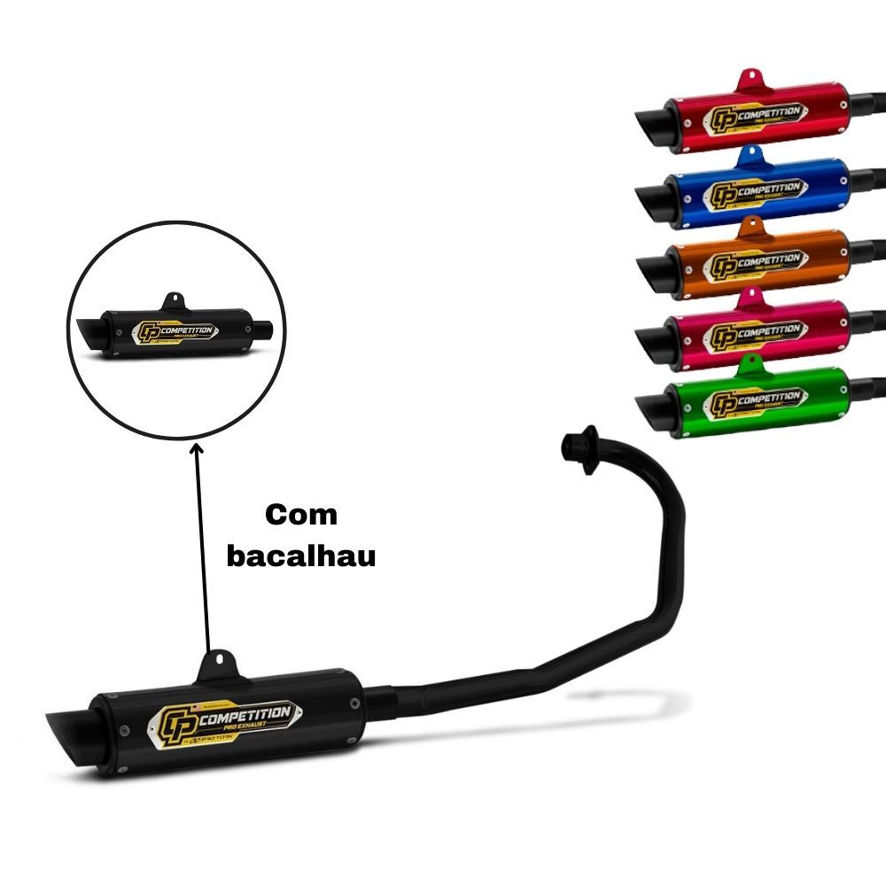 Escape Escapamento Descarga Competition Esportivo Moto Ybr 125  Em Alumínio Pro Tork em Oferta na Shopee