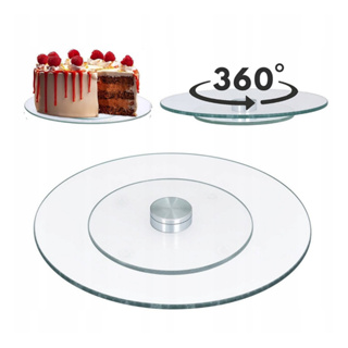 Bailarina Giratoria de Vidro 32cm Para Bolos Pratos Giratorio de Bolos em Oferta na Shopee