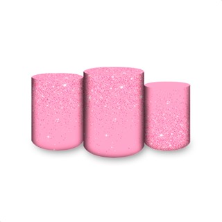 Capas De Cilindro Sublimados Veste Fácil C/ Elástico Tema Glitter