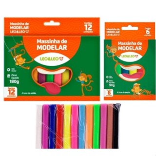 OFERTA LeoLeo 90g e 180g Massinha d Modelar 6 Cores e 12 Cores Artigos Infantis Papelaria Crianças Variedades Artes Escolar Diversão