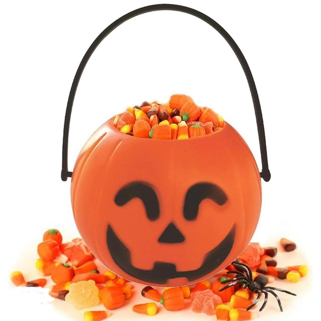 Balde Cesto Caldeirão Abobora Médio Halloween Doces ou Travessuras Dia das Bruxa Decoração — imagem 2 de 2