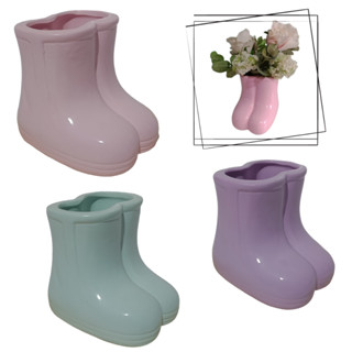 Vaso Botinha de Cerâmica para Decoração