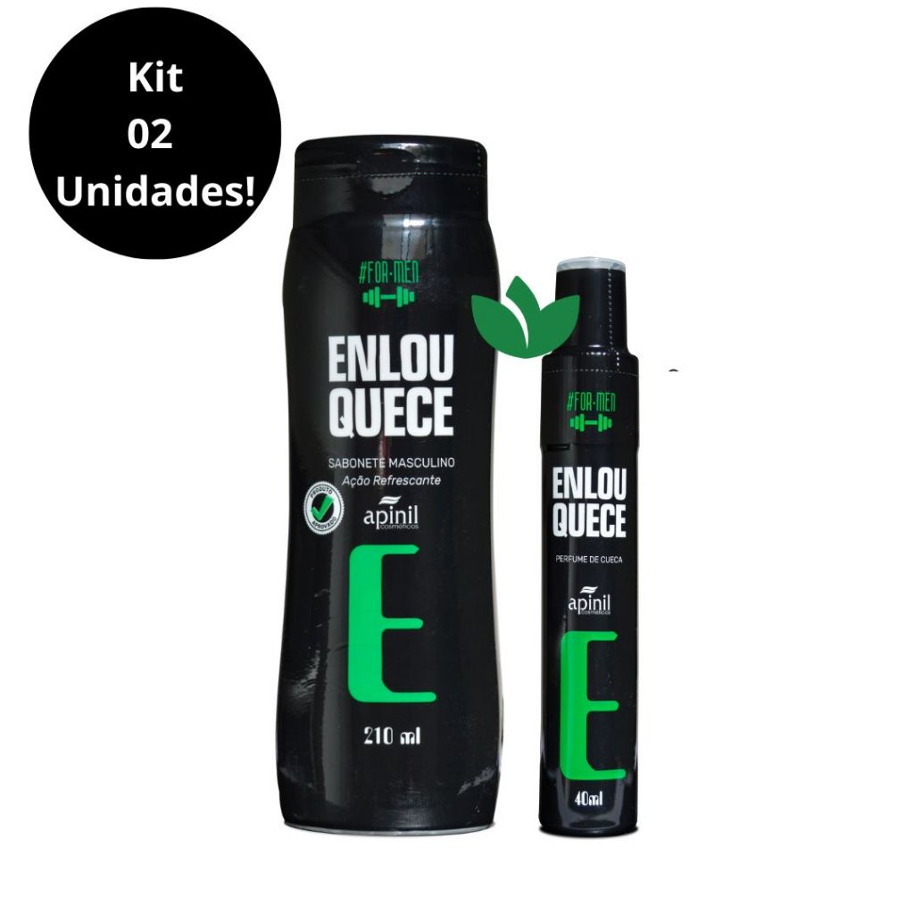 KIT 2 Unidades APINIL ( 1 Sabonete Masculino ENLOUQUECE  + 1 Perfume de Cueca ENLOUQUECE)