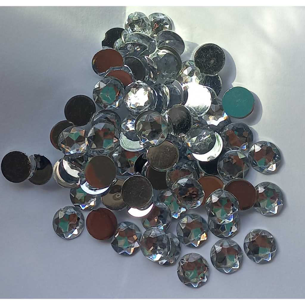 CHATON (10MM SEXTAVADO TRANSPARENTE) P/ COLAGEM DE 50 À 250 PÇS em Oferta na Shopee