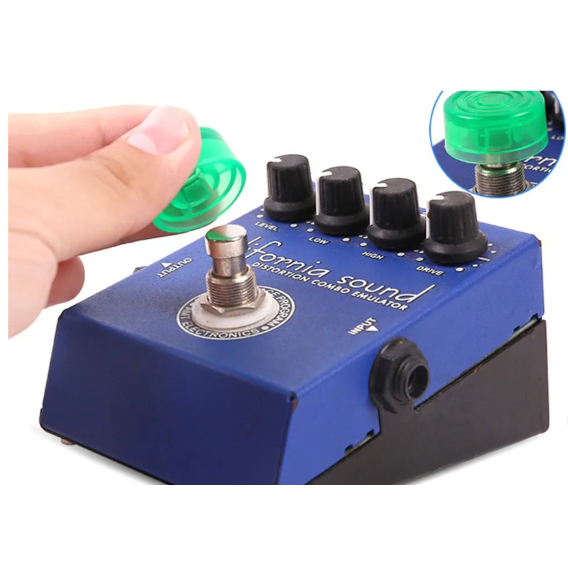 Botão para Pedal, Pedaleira ou Footswitch - Guitarra, Baixo ou Violão - 5 unidades - serve em todos os modelos, cores diversas
