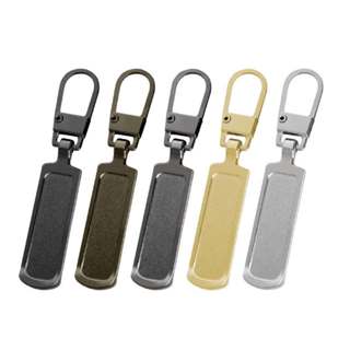 Puxador Zíper Universal RETANGULAR de Metal Extrator Destacável Deslizante Reparo Bolsa Mochila