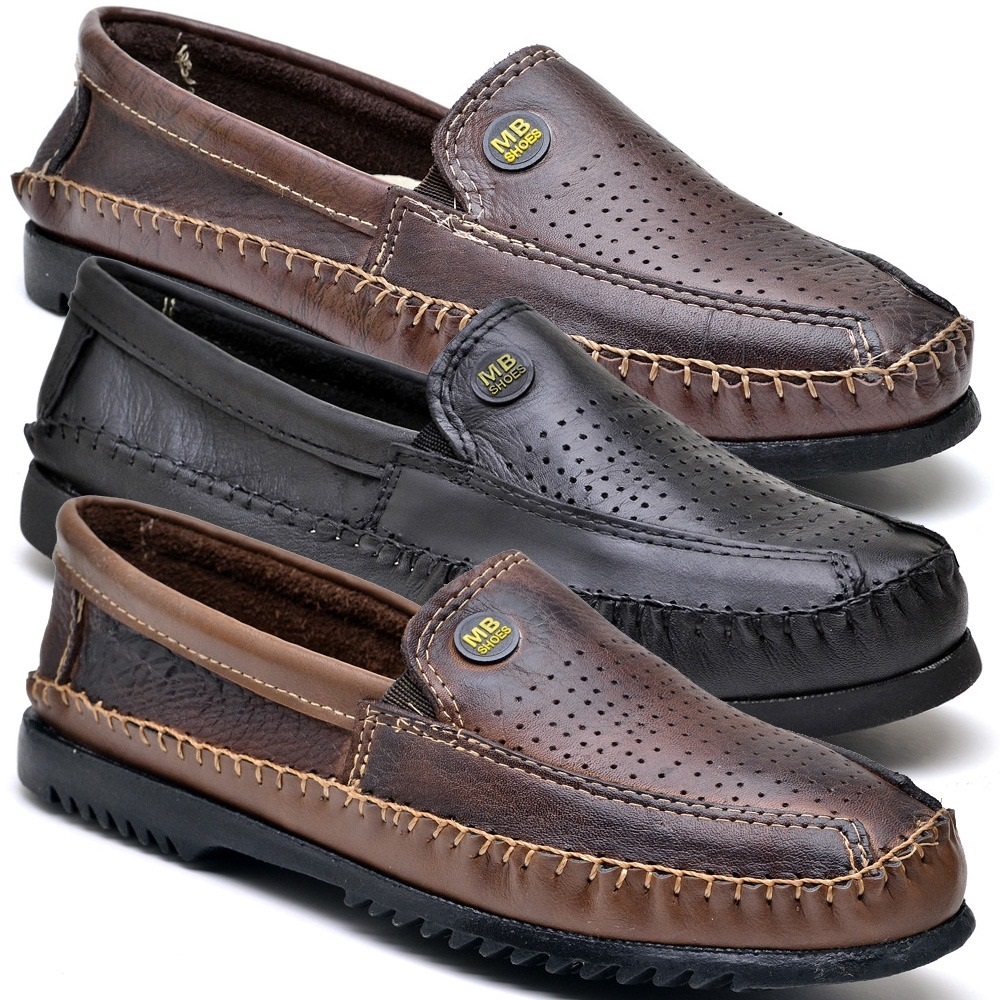 Sapato Masculino Mocassim de Couro Imperdivel Conforto e Variedades