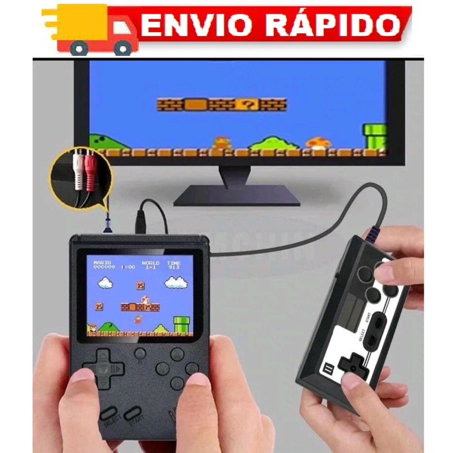 Video Game Portátil SUP Com Controle 2 Jogadores 400 Jogos Mario Pac man Donken Mini Box P...