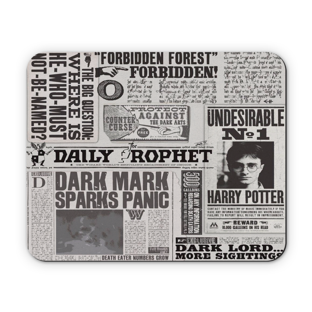 Mousepad Estampado Harry Potter The Daily Prophet 21x17cm Neoprene
