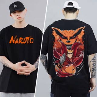 Camiseta Básica Unissex Naruto Ninte Tails Fox Kurama
