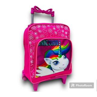 PROMOÇÃO Mochila Escolar com Rodinhas Para Meninas Modelo Atualizado Dois Bolsos Para Estudar Creche