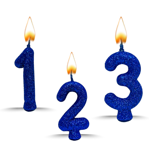 Vela Glitter Azul Royal em Oferta na Shopee