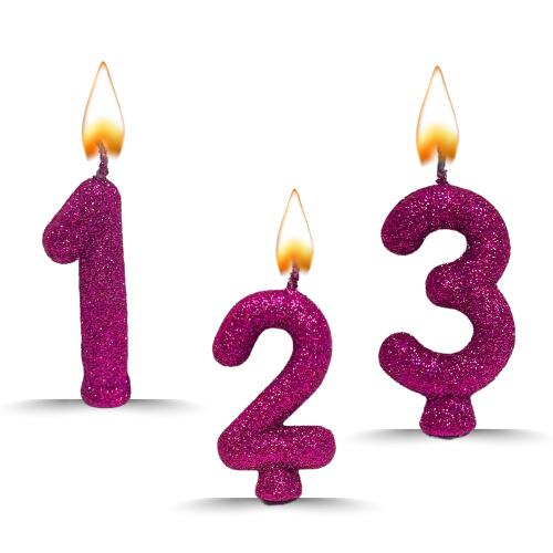 Vela Glitter Pink em Oferta na Shopee